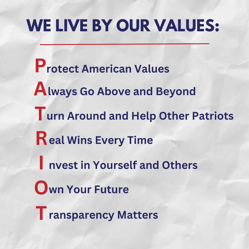 Patriots Payments core values